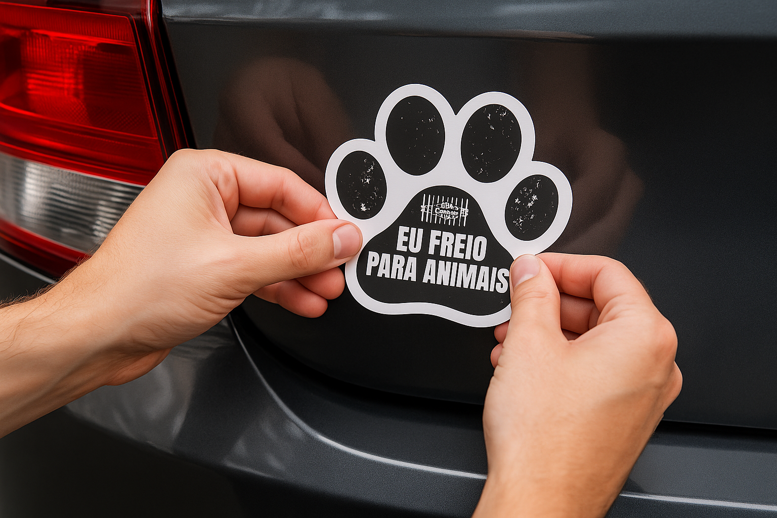 Ação do movimento Eu Freio para Animais